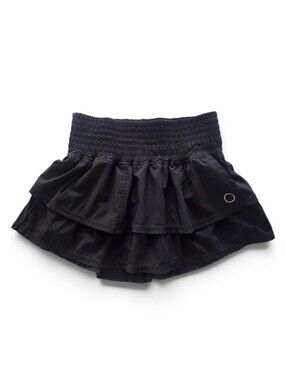The BUBBLE Ruffle Tennis Golf Skirt Lined Shorts Skort Tennis Preppy Black Small